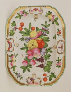 طبق مستطيل من ورسيستر من خدمة دوق جلوسيستر ، 1775-78 (خزف)